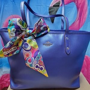 Coach Duo-chrome Zip Top Tote